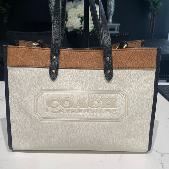 Coach Handbags - Coach Cream and Tan Leather Tote